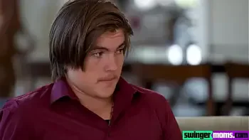 Sexy stepmoms Jenna Noelle and Athena Anderson suck and fuck their stepsons his cock to cheer them up in their life