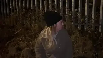 Offered a drink on the street to take a cum shot