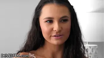 DEVILS FILM - Naughty MILF Stepmom Masturbates Watching Her Stepdaughter Having Sex With Her BF