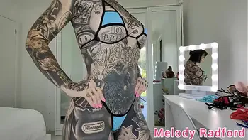 Light and Dark Blue Skimpy Micro Bikini try on Haul Melody Radford