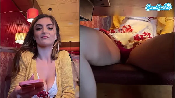 Cumming In Public With My Interactive Toy Gave Me A Huge Wet Orgasm At Lunch