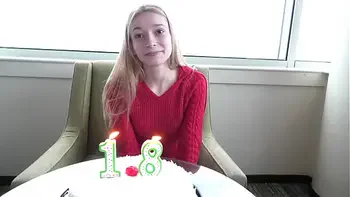 This POV features a sexy Latina teen with some hair on her pussy