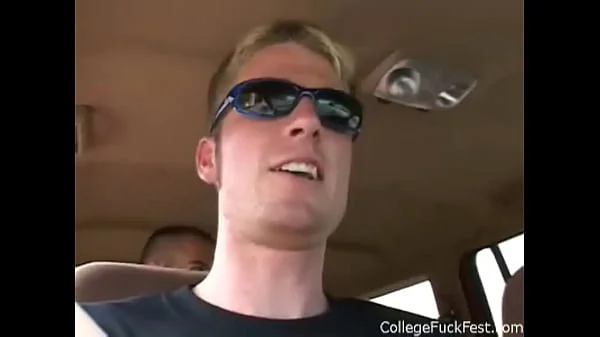 Dick eating blonde teen rides coed cock during Fuck Fest Party