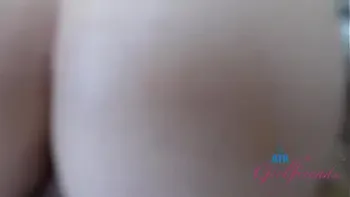 Amateur blonde Maria Kazi takes cock deep POV and strokes it with her hands and feet