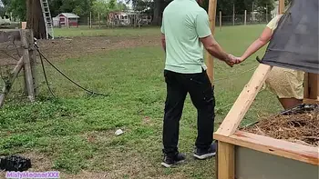 Slutty Garden MILF fucks the Landscaper and SQUIRTS everywhere