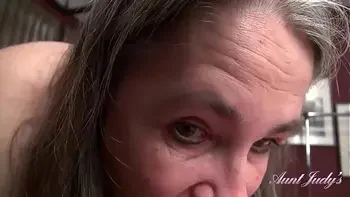AuntJudys - Your 52yo Step-Auntie Grace - Good Morning Blowjob (POV)