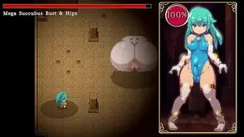Mage Kanades Futanari Dungeon Quest [ Hentai Game PornPlay ] Ep.2 Crushed and drained by gigantic bust and hips
