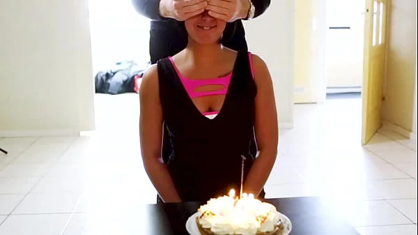 Dutch birthday girl massive cum suprise