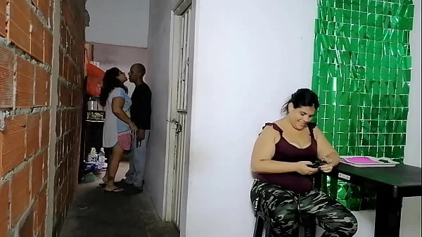 I fuck my horny stepmother and at the end I fuck my rich stepsister leaving her face full of semen