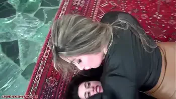 Catfight and facesitting between two women in leather - Trailer