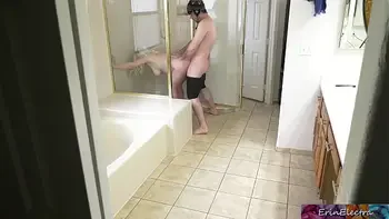 Stepmom seduces stepson in the bathroom