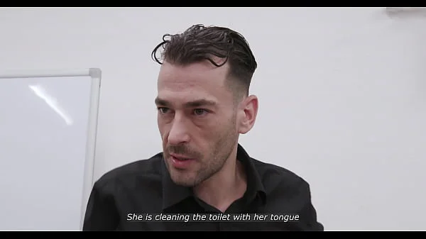 Clean the Fucking Toilet, Kaitlyn Katsaros, 5on1, Deepthroat and Manhandle, Cum in Mouth, Swallow GL852