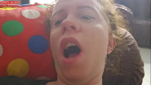 stepfather fucks his stepdaughter on the couch she films until he cums in her vagina