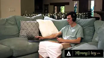 Busty MILF Rachael Cavalli Is turned On after Catching Sex Addict Guy Masturbating