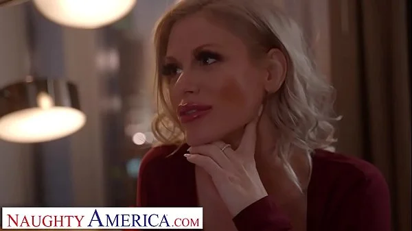 Naughty America Big tit blonde pornstar Casca Akashova takes care of client's sexual needs