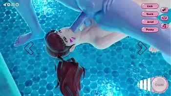 Cheerful meeting of three girlfriends - Futanari threesome animation hot sex, horny futa dicks fucks