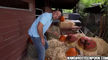 Fucking two big pumpkin asses