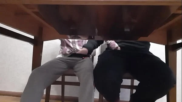 We masturbate each other under the table during English class at the university - Girls fly orgasm