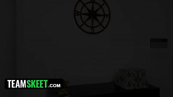 Bad Boss Catches His Babysitter While Decorating His House In Preparation For A Big Halloween Party