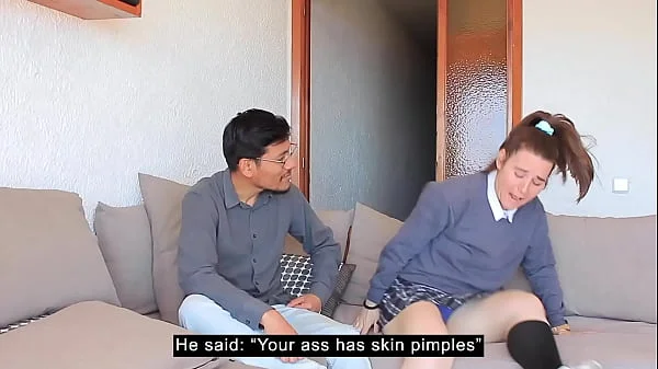 Stepfather catches stepdaughter masturbating.