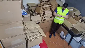 Sexy latina goddess boss catches employee on the phone