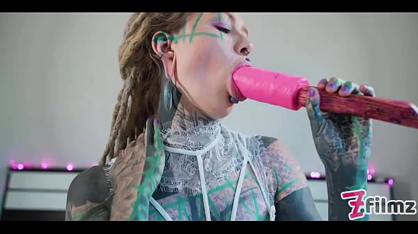 Sexy TATTOO girl in lingerie Rough ANAL fuck