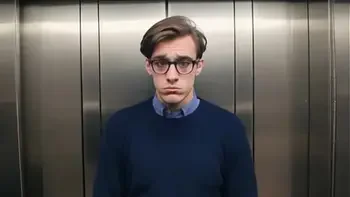 Old grandma have sex with young virgin boy in elevator and give his big dick blowjob (3D/AI/hentai)