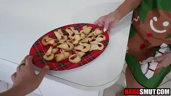 Old step grandma sucking cock