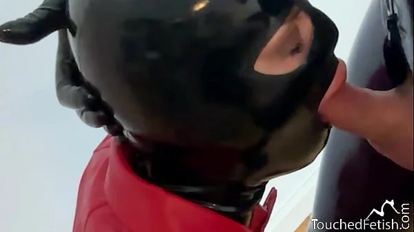 TouchedFetish – Latex Wife Facial Cumshot & Face Fuck | Amateur Fetish Couple in Rubber Catsuit Cum Facial | Cumshot Cum in Mouth