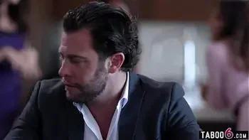 Boring housewife tries something new on this dinner party in their new home