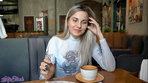 Remote Controlled Vibrator In Crowded Cafe - Letty Black