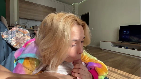 Asian babe agrees to watch a movie with him