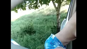 Hot Blonde BigTits Risky Public Nudity & Pussy Shaking Orgasm At Carshow