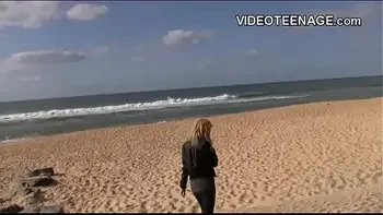 shy blonde teen does her first porn casting