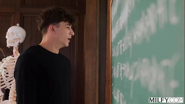 MILFY Fit Blonde Teacher Millie Keeps Bad Boy After School