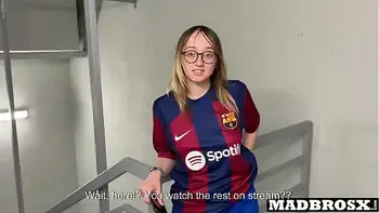 A Barcelona Supporter Fucked By PSG Fans in The Corridors Of The Football Stadium !!!