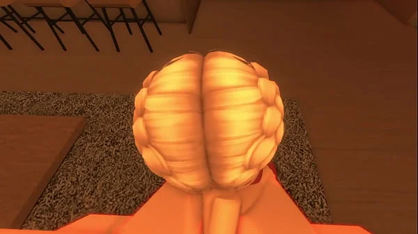 Roblox girl sucking a small cock of his royal boyfriend