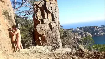 Hot couple outdoor Sex in the middle of a path, amateur