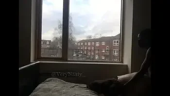 Slut Fucking BBC by the window for everyone to see