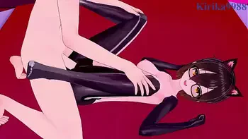 Roboco-san and Uruha Rushia intense sex. - Hololive VTuber Hentai