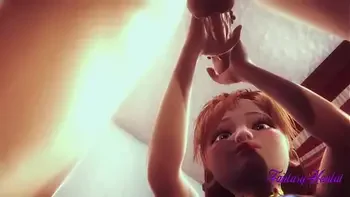 Frozen Hentai - Anna handjob, blowjob and fucked with creampie