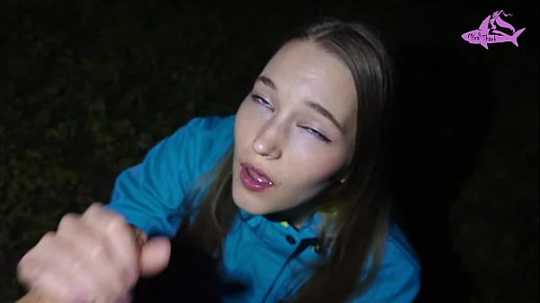 Adorable girl got lost in the forest and I showed her the way, but in return...