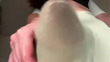 Stepmother’s huge boner was caught by her nerdy stepson at the kitchen