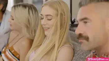 Stepdads swapping their two petite blonde teen stepdaughters