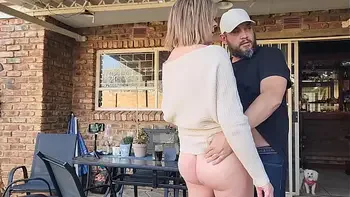 Mutual masturbation with my neighbors wife turns into outdoor creampie