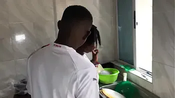 KITCHEN FREESTYLE SEX WITH THE SEXY HOUSE MAID