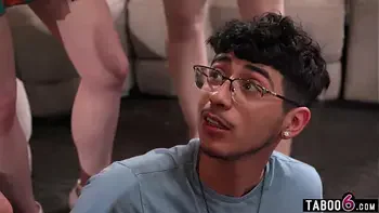 Panties stealer reverse gangbanged by hot neighborhood MILFs