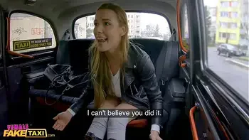 Female Fake Taxi Alexis Crystal and Lexi Dona Steal the Taxi