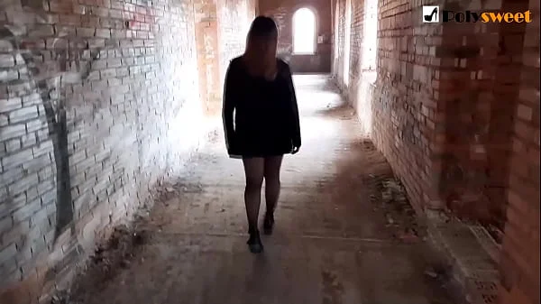 Fucked her BF in an abandoned building (Pegging)