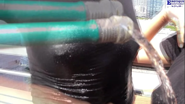 Patio Dreams - two amateur girls get soaking wet on the balcony of Eric John's penthouse in downtown Los Angeles